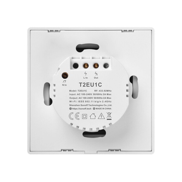 Smart Switch WiFi + RF 433 Sonoff T2 EU TX (1-channel) distributor