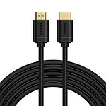 Baseus 2x HDMI 2.0 4K 30Hz Cable, 3D, HDR, 18Gbps, 5m (black)