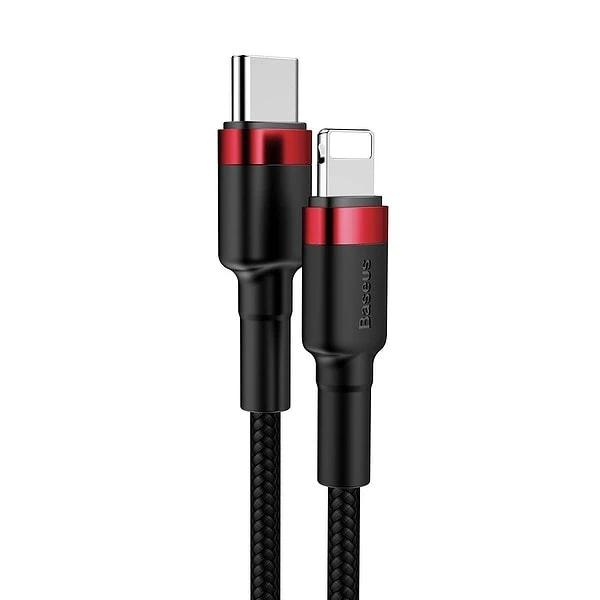 Baseus Cafule Cable Type-C to iP PD 18W 1m Red+Black navod