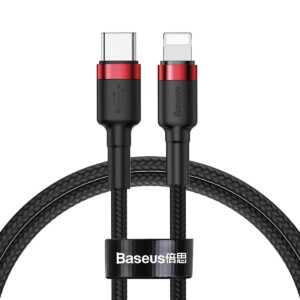 Baseus Cafule Cable Type-C to iP PD 18W 1m Red+Black