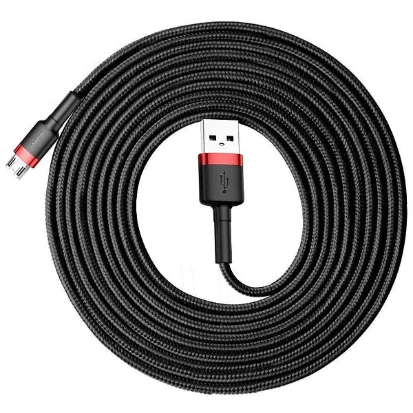 Baseus Cafule Micro USB Cable 2A 3m (Black+Red) cena