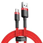 Kábel Baseus Cafule USB-C 2A 3 m (červený)