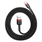 Baseus Cafule USB Lightning kábel 2,4A 1m (červený čierny)