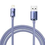 Baseus Crystal Shine cable USB to Lightning, 2.4A, 2m (purple)