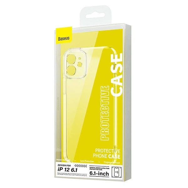 Baseus Crystal Transparent Case and Tempered Glass set for iPhone 12 distributor