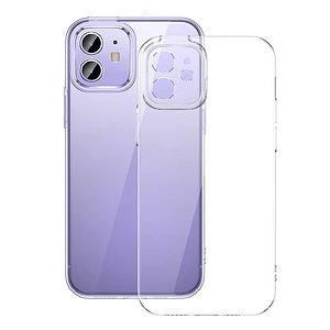 Baseus Crystal Transparent Case and Tempered Glass set for iPhone 12