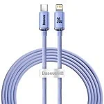 Baseus Crystal cable USB-C to Lightning, 20W, PD, 2m (violet)