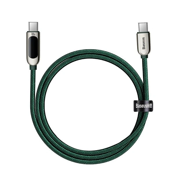 Baseus Display Cable USB-C to USB-C 100W 1m (green) cena