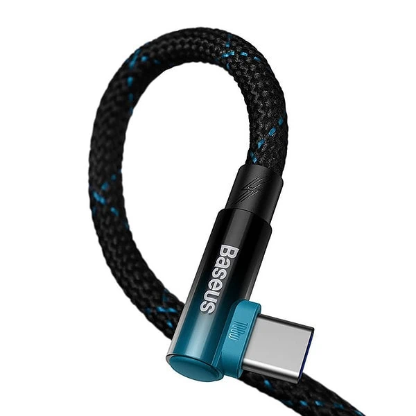 Baseus Elbow 1m 100W USB to USB-C angled cable (black-blue) navod