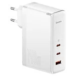 Baseus GaN5 Pro wall charger 2xUSB-C + USB, 140W (white)