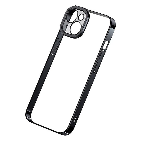 Baseus Glitter Transparent Case and Tempered Glass set for iPhone 14 (black) navod