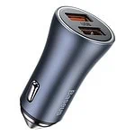 Baseus Golden Contactor Pro car charger, 2x USB, 40W (gray)