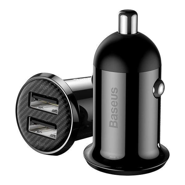 Baseus Grain Pro Car Charger 2x USB 4.8A (black) cena