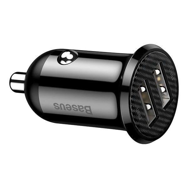 Baseus Grain Pro Car Charger 2x USB 4.8A (black) distributor