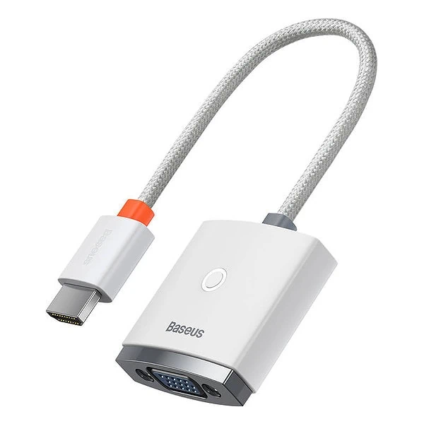 Baseus Lite Series HDMI to VGA adapter without audio (white) cena