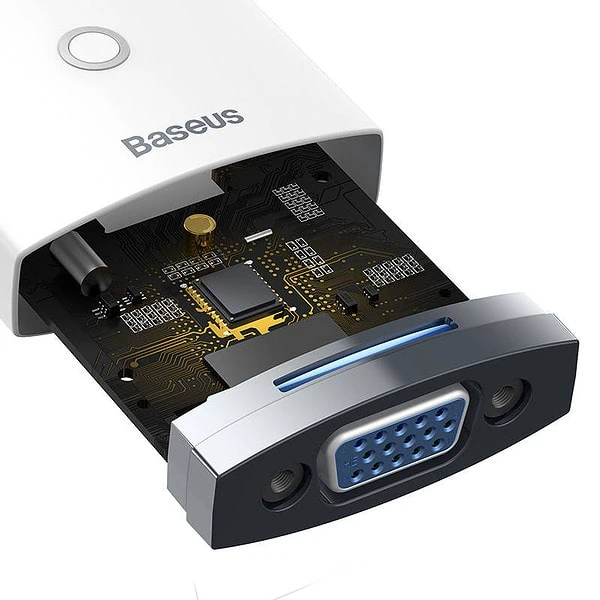 Baseus Lite Series HDMI to VGA adapter without audio (white) sk