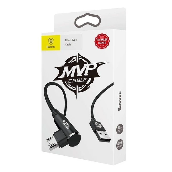 Baseus MVP Kolenový kabel USB na micro USB 2A 1m - černý navod