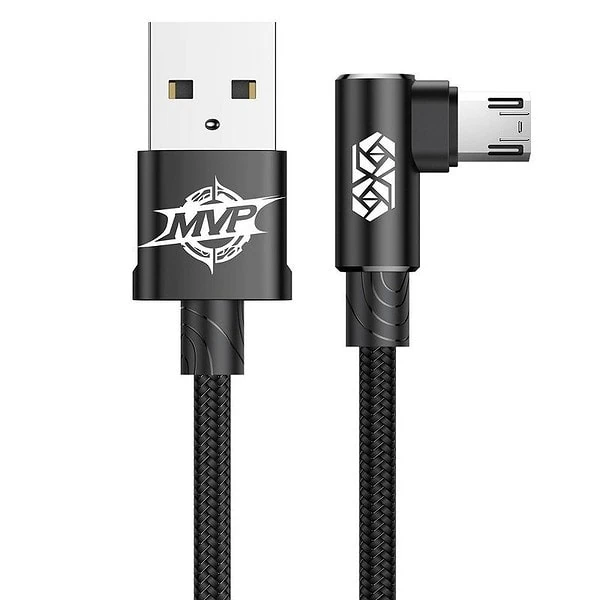 Baseus MVP Kolenový kabel USB na micro USB 2A 1m - černý