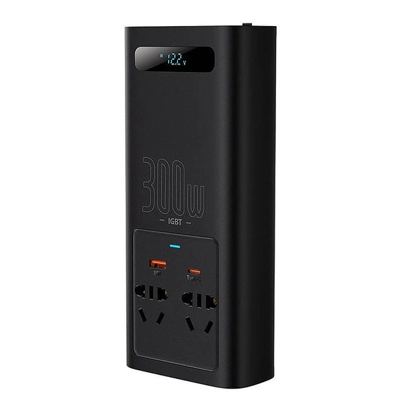 Baseus Power Inverter 300W (220V CN/EU) Black sk