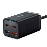 Baseus Quick Charger GaN3 Pro, 2x USB-C, 2x USB, 65W (black)