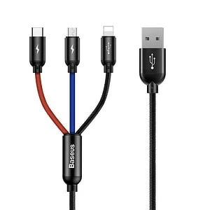 Baseus Rapid USB Cable 3in1 Type C / Lightning / Micro 3A 1