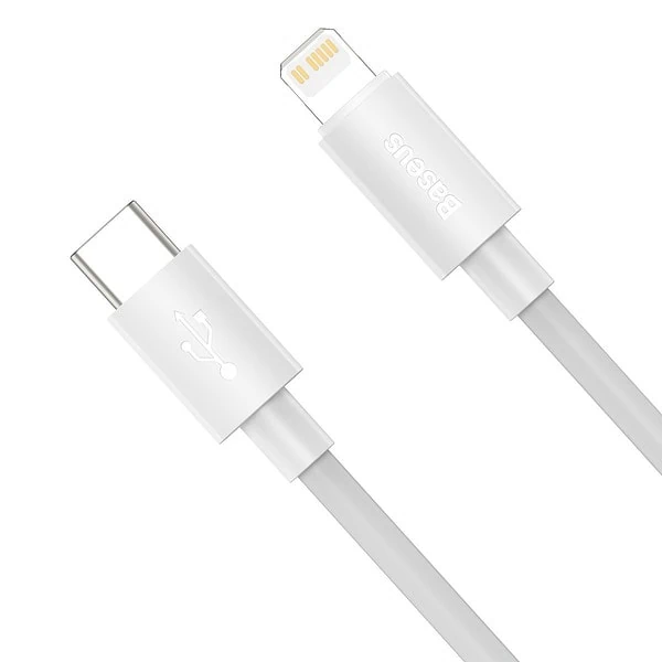 Baseus Simple Wisdom Data Cable Kit USB-C to Lightning PD 20W (2PCS/Set) 1.5m White distributor