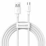 Baseus Simple Wisdom Data Cable Kit USB to Micro 2.1A (2PCS/Set) 1.5m White