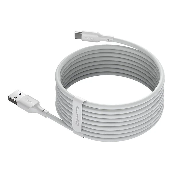 Baseus Simple Wisdom Data Cable Kit USB to Type-C 5A (2PCS/Set）1.5m White navod