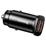 Baseus Square Car Charger 2xUSB QC3.0 5A 30W (Black)