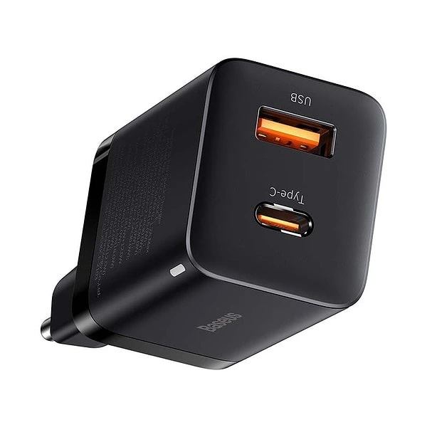 Baseus Super Si Pro Quick Charger USB + USB-C 30W (black) navod