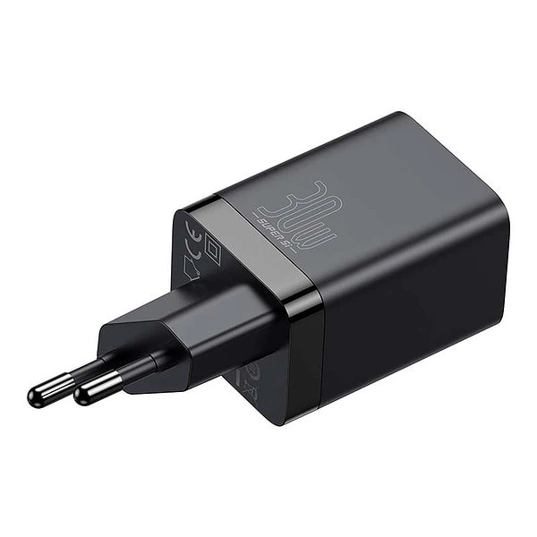 Baseus Super Si Pro Quick Charger USB + USB-C 30W (black)