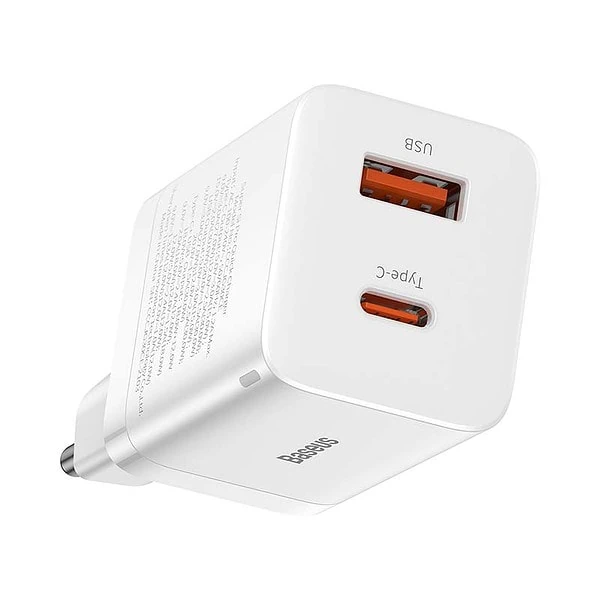 Baseus Super Si Pro Quick Charger USB + USB-C 30W (white) navod