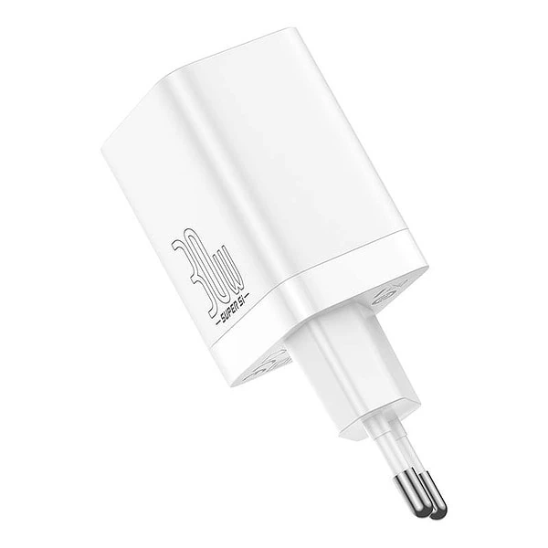 Baseus Super Si Pro Quick Charger USB + USB-C 30W (white) distributor