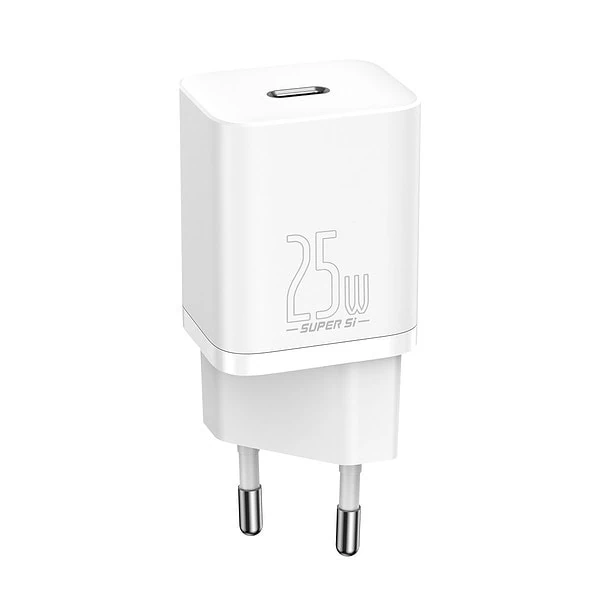 Baseus Super Si Quick Charger 1C 25W with USB-C cable for USB-C 1m (white) cena