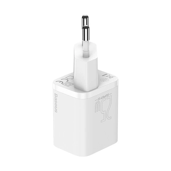 Baseus Super Si Quick Charger 1C 25W with USB-C cable for USB-C 1m (white) distributor