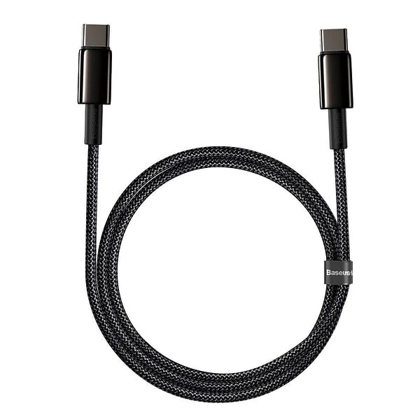 Baseus Tungsten Gold Cable Type-C to Type-C 100W 1m (black) sk