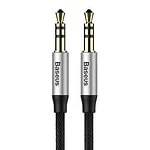 Baseus Yiven Audio Cable mini jack 3,5mm AUX, 1m (Black+Silver)