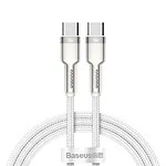 Kábel USB-C na USB-C Baseus Cafule, 100 W, 1 m (biely)