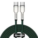 Kábel USB-C na USB-C Baseus Cafule, 100 W, 2 m (zelený)