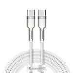 Kábel USB-C na USB-C Baseus Cafule, 100 W, 2 m (biely)