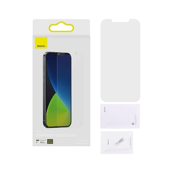 Tempered glass 0.3mm Baseus for iPhone 12 / 12 Pro - 2020 (2pcs) navod