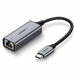 UGREEN Adapter with USB-C - RJ45 connectors , Gigabit Ethernet (gray)