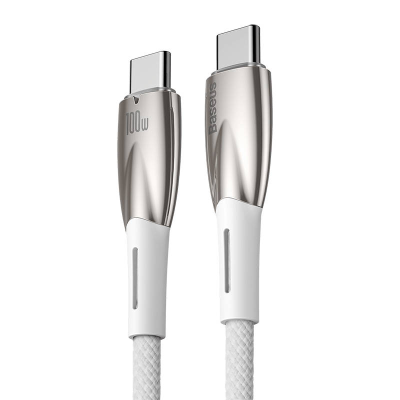 Usb C Cable For Usb C Baseus Glimmer Series W M White Mistores Sk