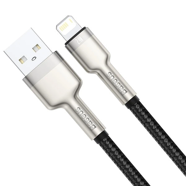 USB kábel pre Lightning Baseus Cafule, 2,4A, 0,25 m (čierny) - Image 3