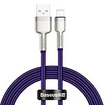 Kábel USB pre Lightning Baseus Cafule, 2,4 A, 1 m (fialový)