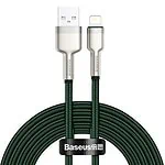 Kábel USB pre Lightning Baseus Cafule, 2,4 A, 2 m (zelený)