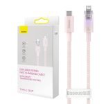 Rýchlonabíjací kábel Baseus USB-C na Lightning Explorer Series 1 m, 20 W (ružový)