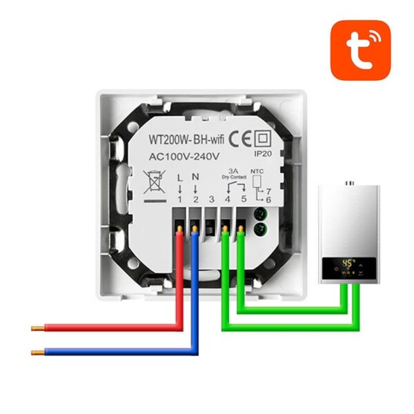 Smart Thermostat Avatto WT200-BH-3A-W Boiler Heating 3A WiFi TUYA distributor