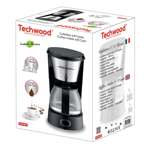 Techwood pour-over coffee maker TCA-696 (black) cena