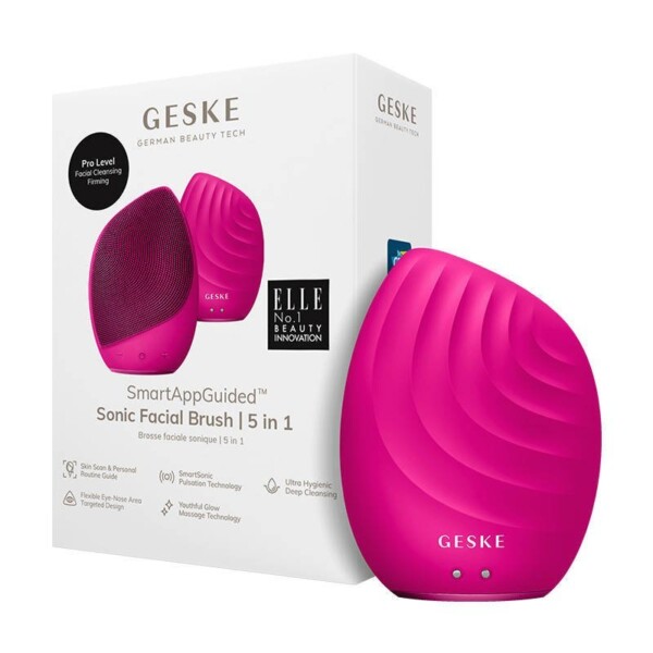 Facial Cleaning Sonic Brush 4in1 Geske With APP (magenta)